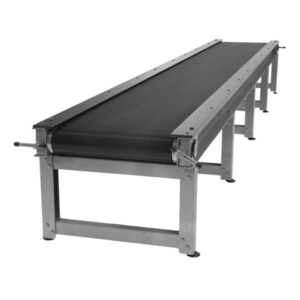 Flat belt conveyor system for steady transport between warehouse zones - conveyor supplies africa