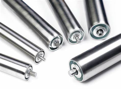 Conveyor rollers and roller components