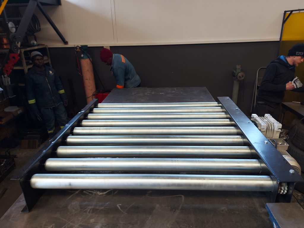 Driven roller conveyor build photo in the conveyor supplies africa gallery